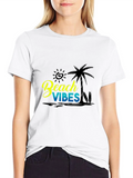 Beach Vibes Graphic Tee - Black product image 1