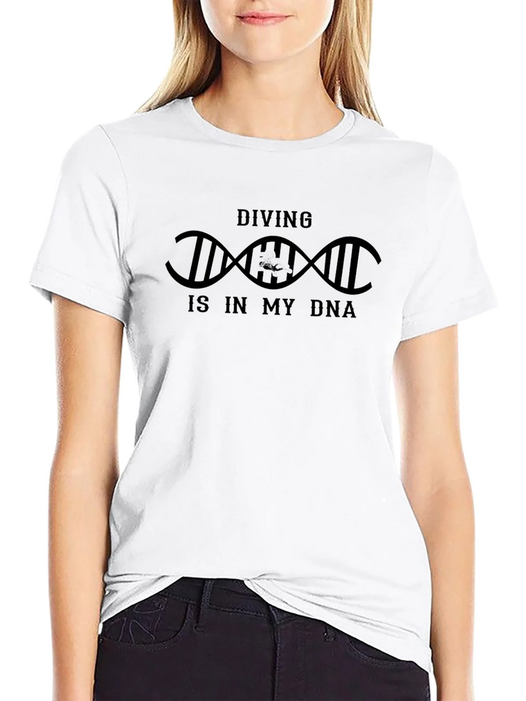 Diving DNA T-Shirt - Black Cotton Tee product image 8