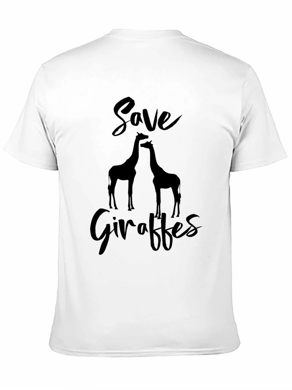 Save Giraffes Graphic Tee - Black Cotton Shirt product image 8