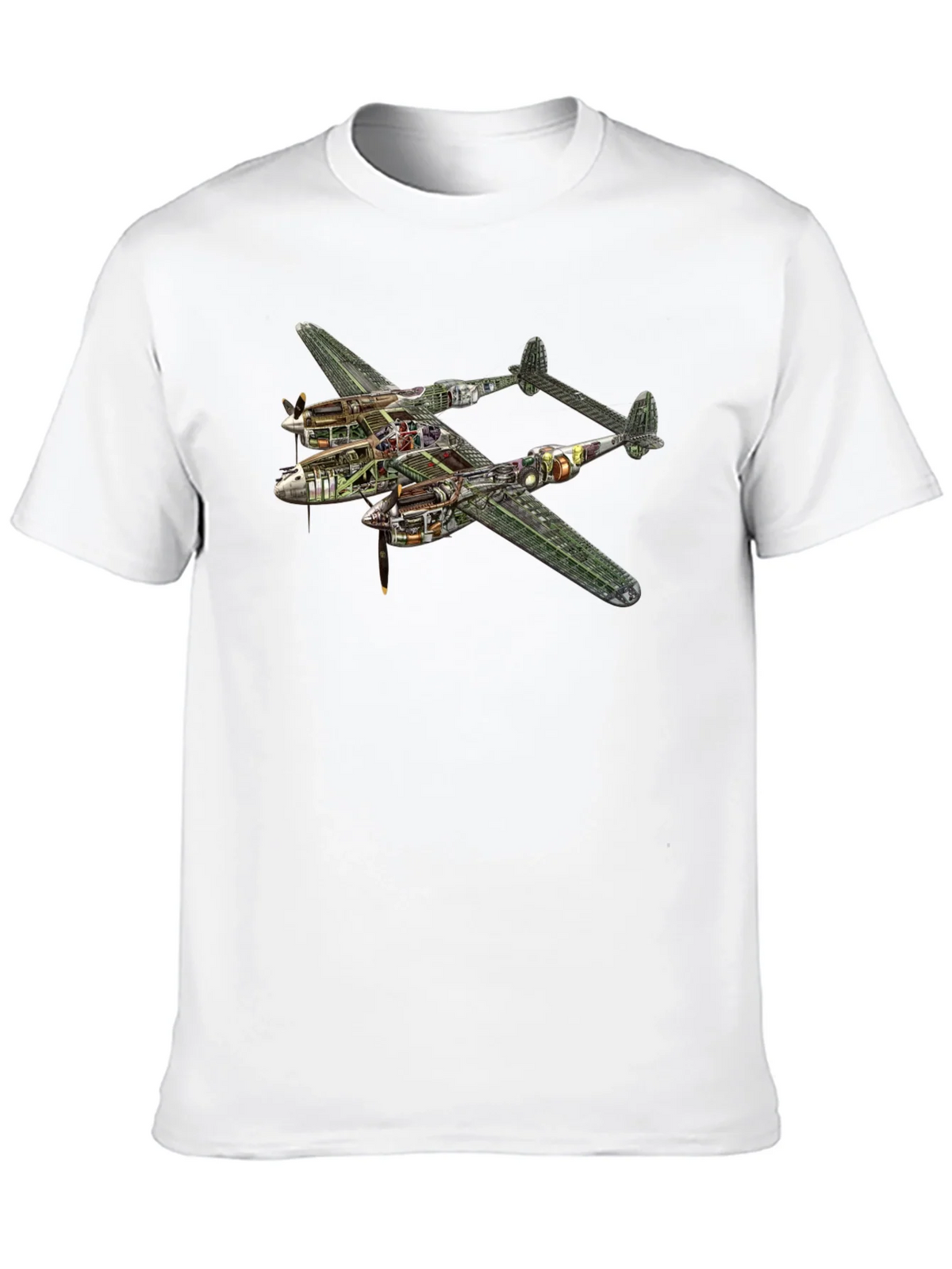 Unique P-38 Lightning Cutaway Graphic Tee product image 7