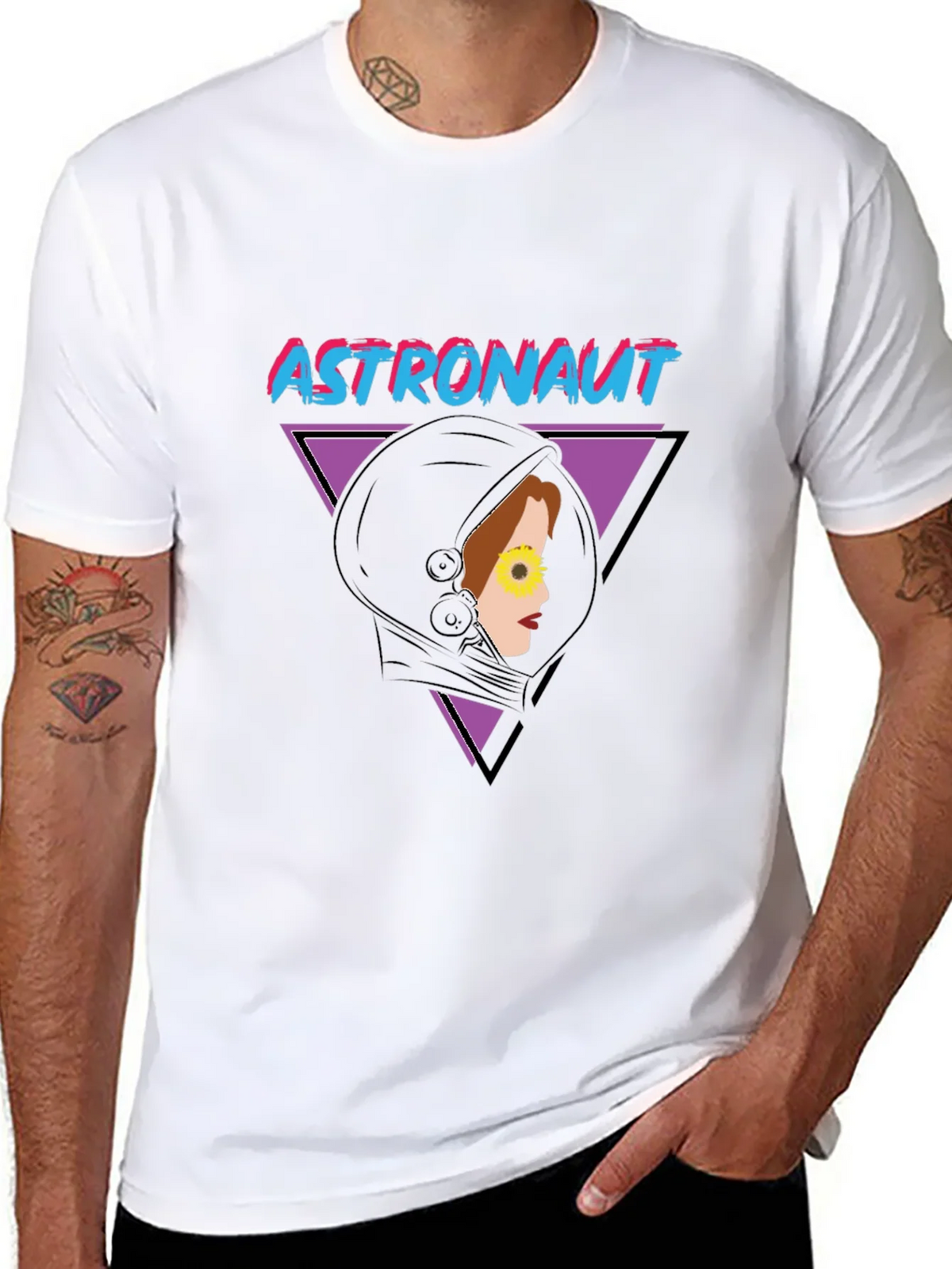 Astronaut Retro Graphic T-Shirt product image 3