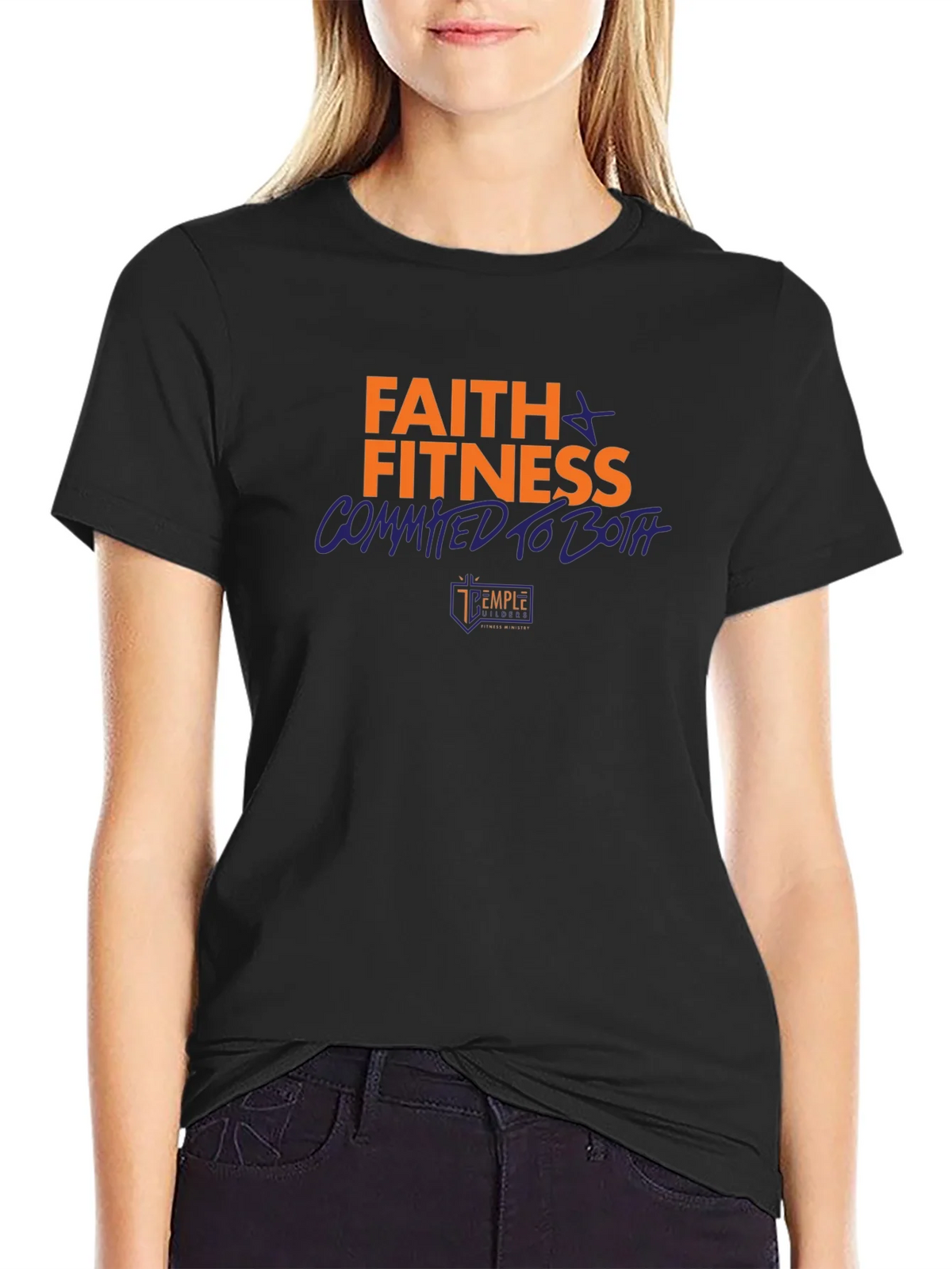 Faith & Fitness Graphic Tee - Black product image 1