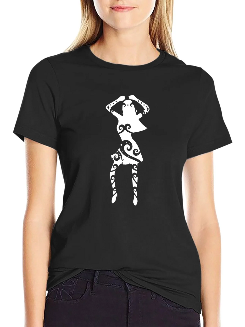 Tribal Dancer Graphic Black T-Shirt product image 2