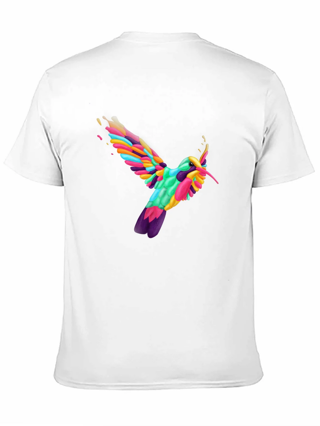 Vibrant Hummingbird Graphic Tee - Black product image 10