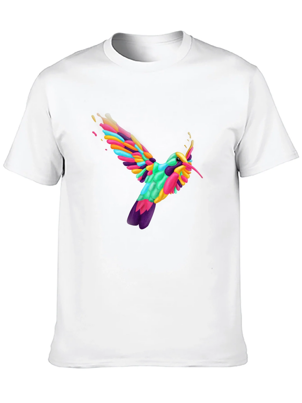 Vibrant Hummingbird Graphic Tee - Black product image 9