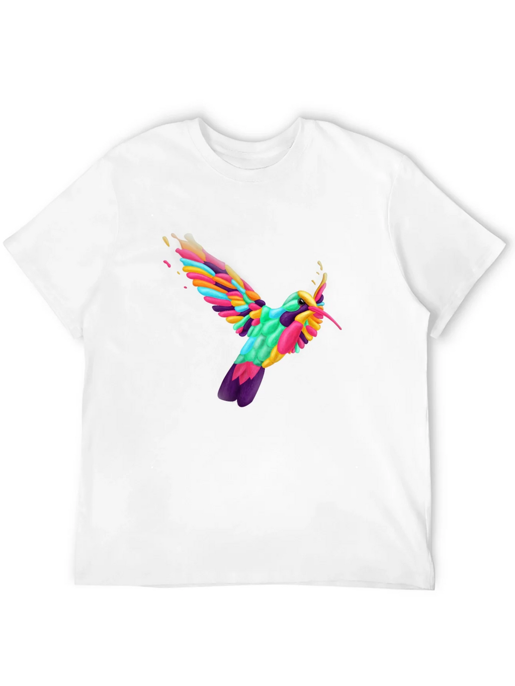 Vibrant Hummingbird Graphic Tee - Black product image 11