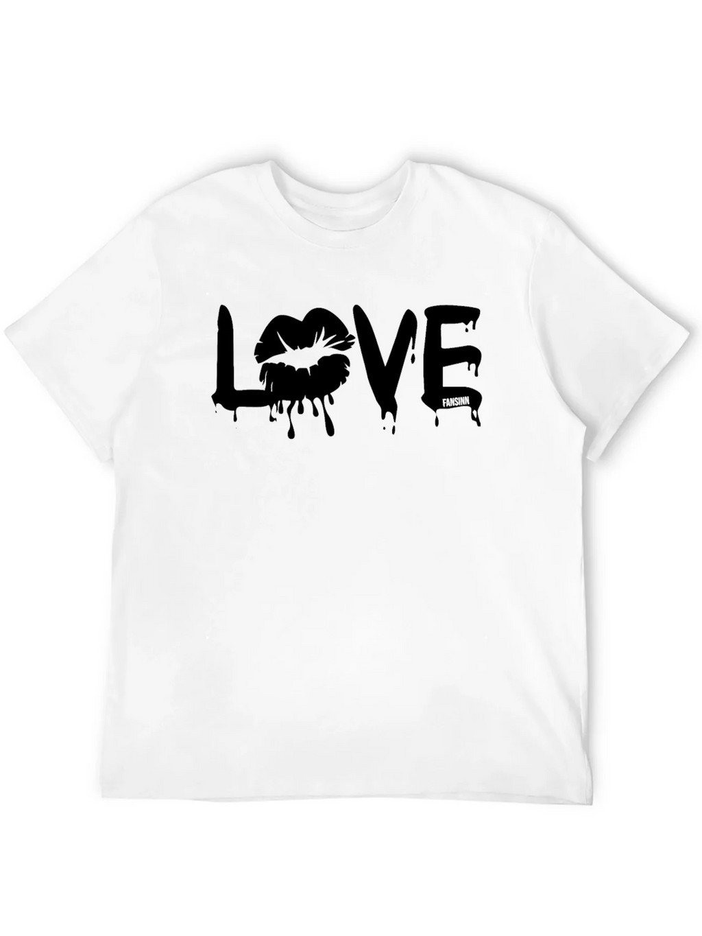 Love Lips Graphic Tee - Black Cotton T-Shirt for Men product image 11
