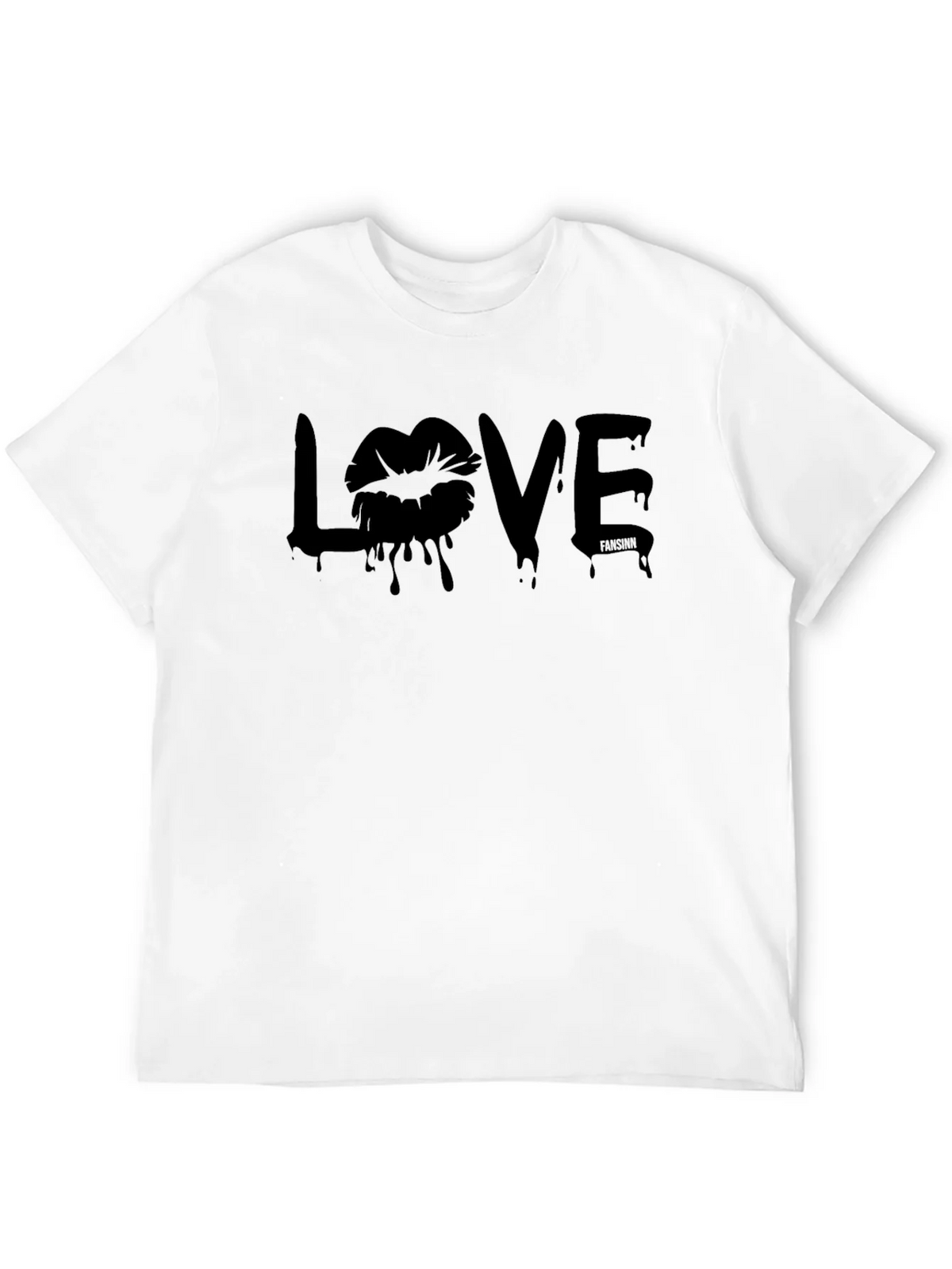 Love Lips Graphic Tee - Black Cotton T-Shirt for Men product image 11