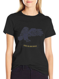 Free as an Eagle Graphic Tee - Black Cotton Shirt product image 1