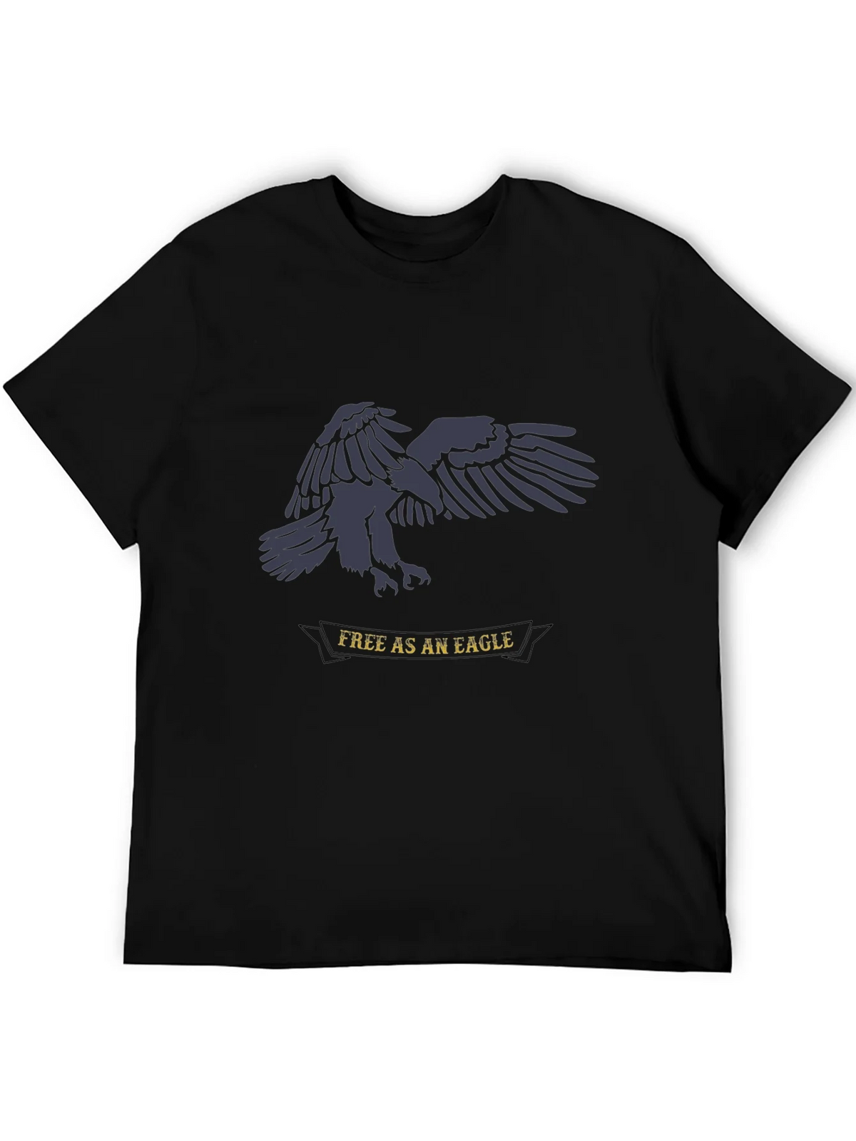 Free as an Eagle Graphic Tee - Black Cotton Shirt product image 2