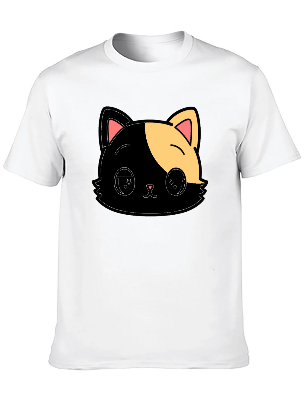 Cute Anime Cat Graphic Black T-Shirt product image 8