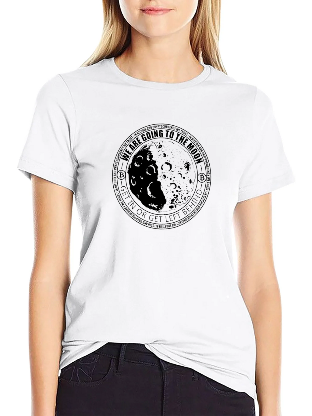 Bitcoin Moon T-Shirt - Get In Or Left Behind Crypto Tee product image 8