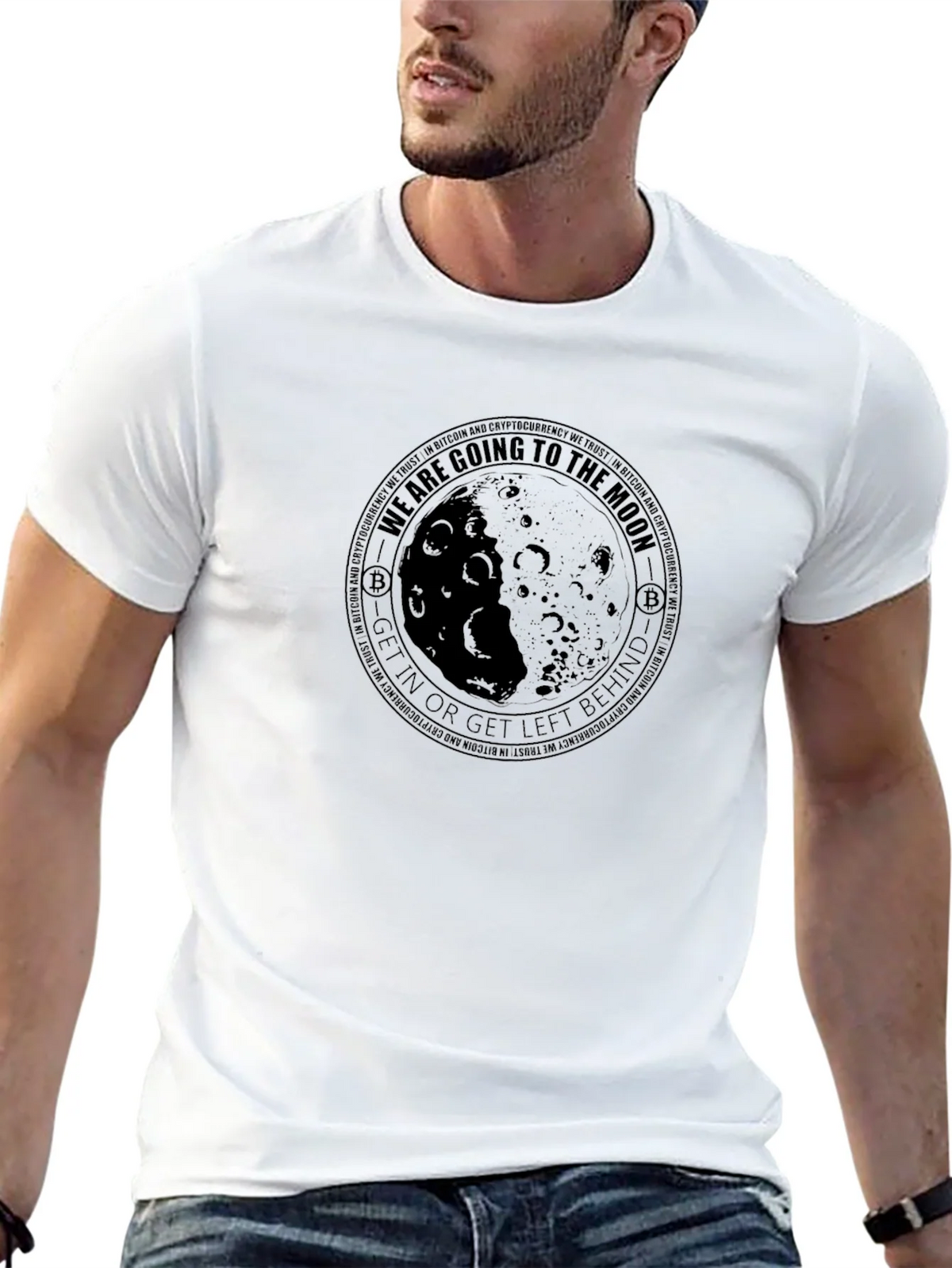 Bitcoin Moon T-Shirt - Get In Or Left Behind Crypto Tee product image 12