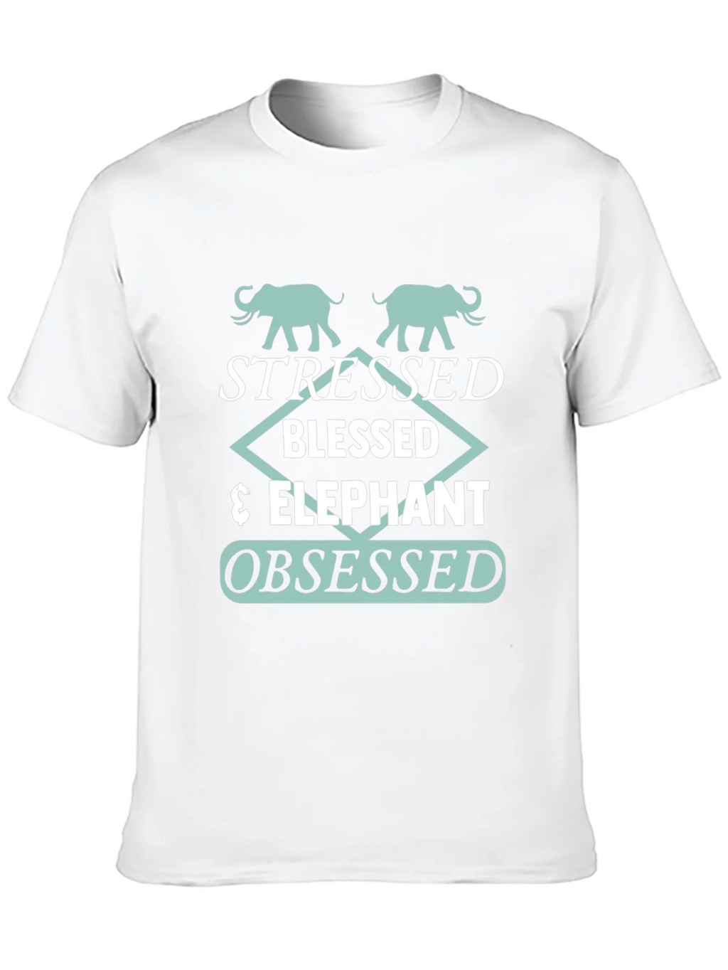 Stressed Blessed Elephant Obsessed Graphic Tee product image 7