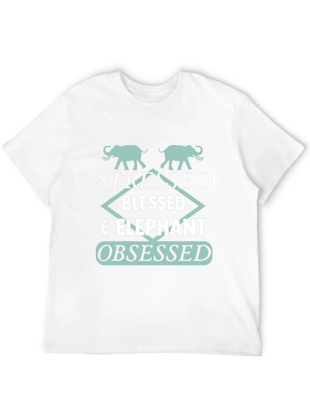 Stressed Blessed Elephant Obsessed Graphic Tee product image 9