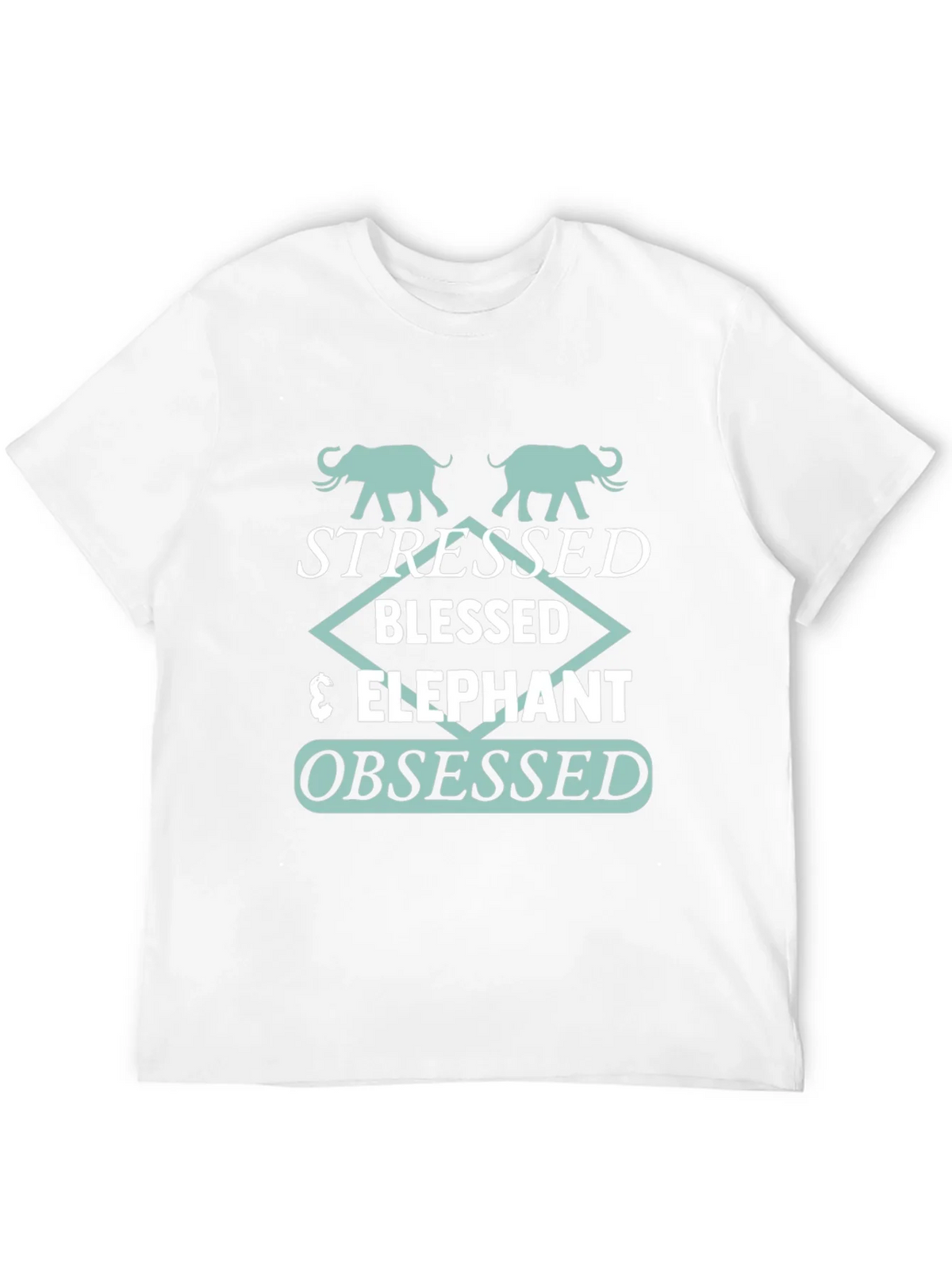 Stressed Blessed Elephant Obsessed Graphic Tee product image 9