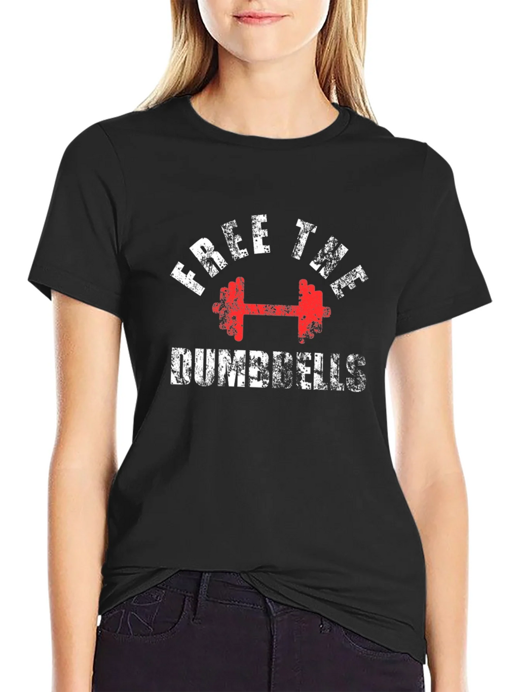 Free The Dumbbells Graphic Tee - Black product image 2