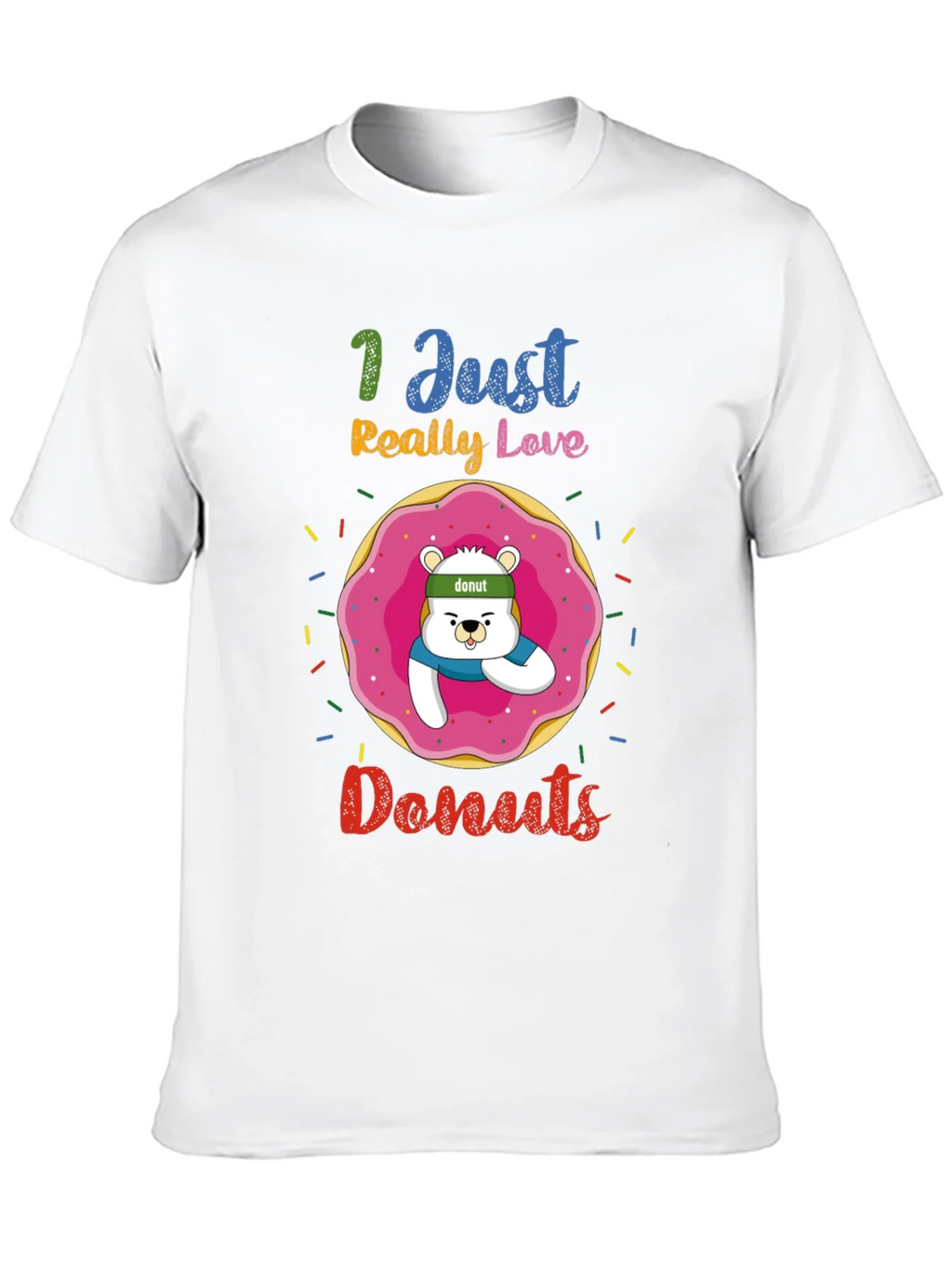 I Just Really Love Donuts Funny Graphic Tee product image 9
