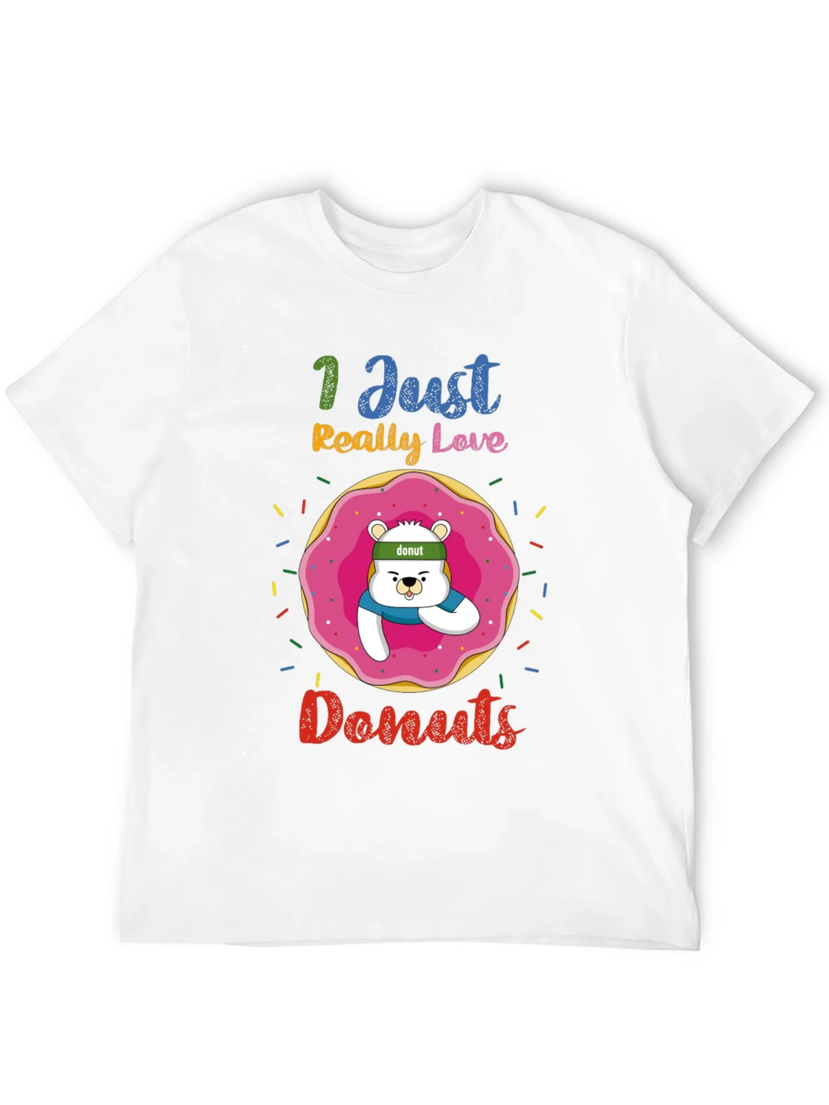 I Just Really Love Donuts Funny Graphic Tee product image 11