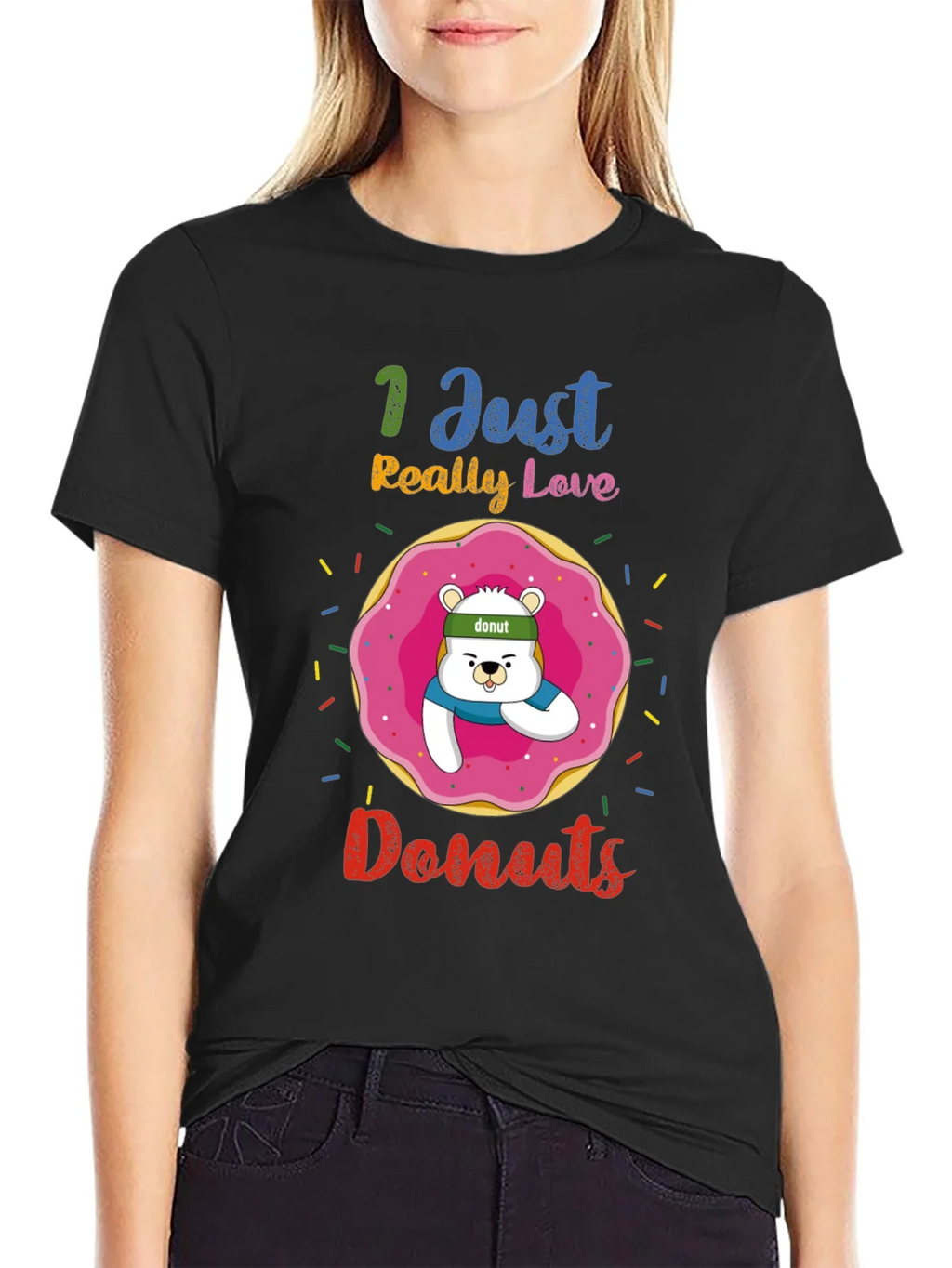 I Just Really Love Donuts Funny Graphic Tee product image 2