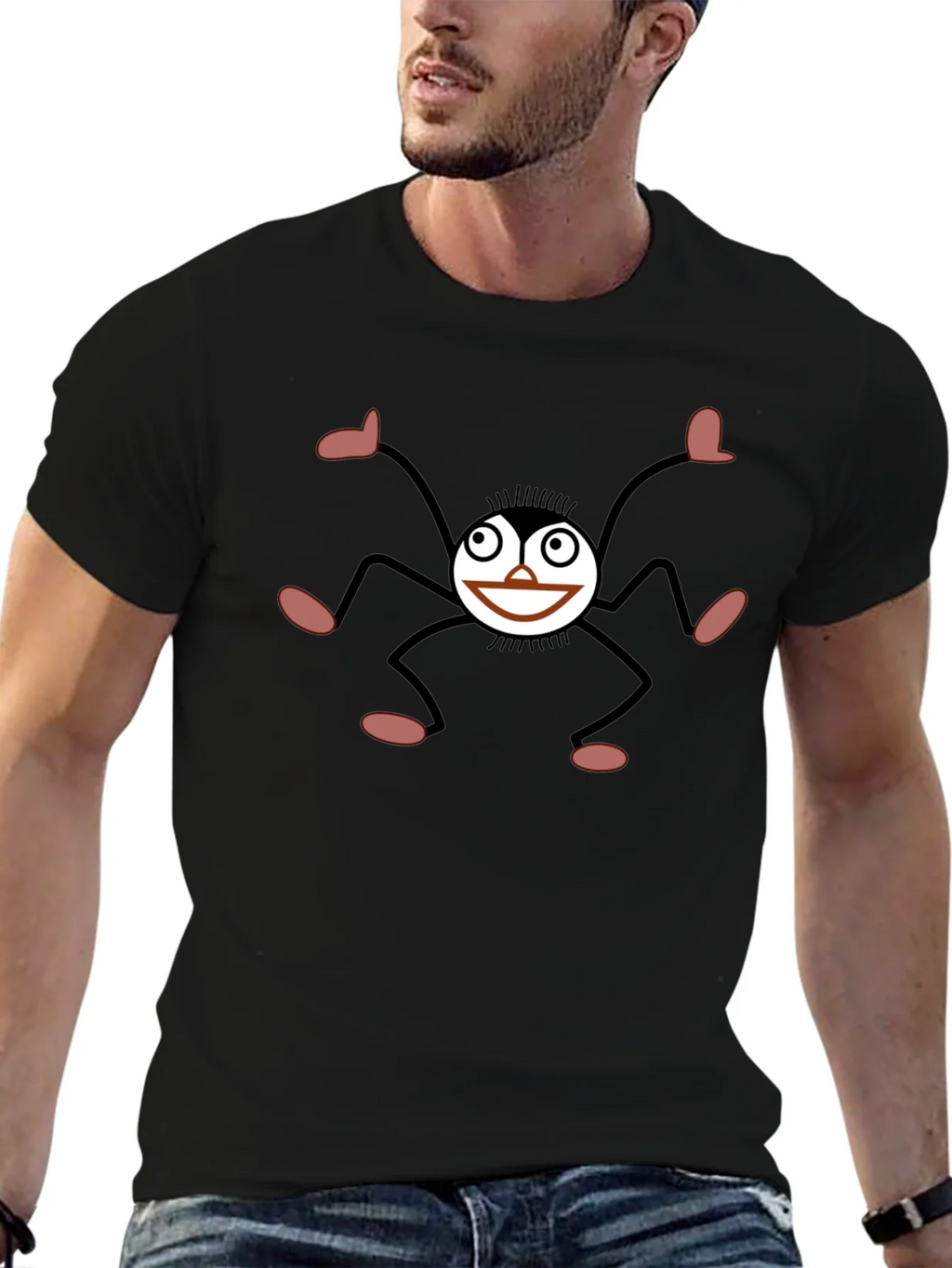 Funky Spider Graphic Black T-Shirt product image 6