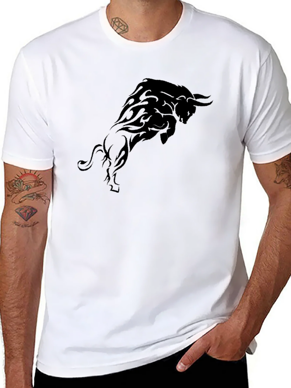 Black Bull Graphic T-Shirt - Bold Statement Tee product image 7