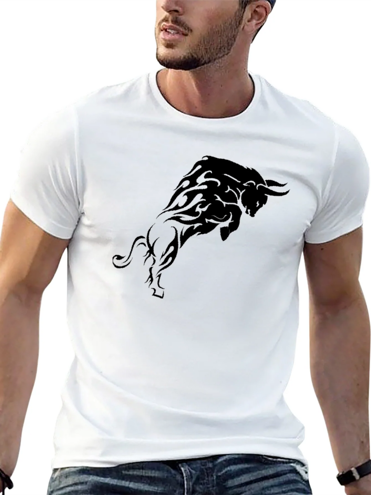 Black Bull Graphic T-Shirt - Bold Statement Tee product image 12