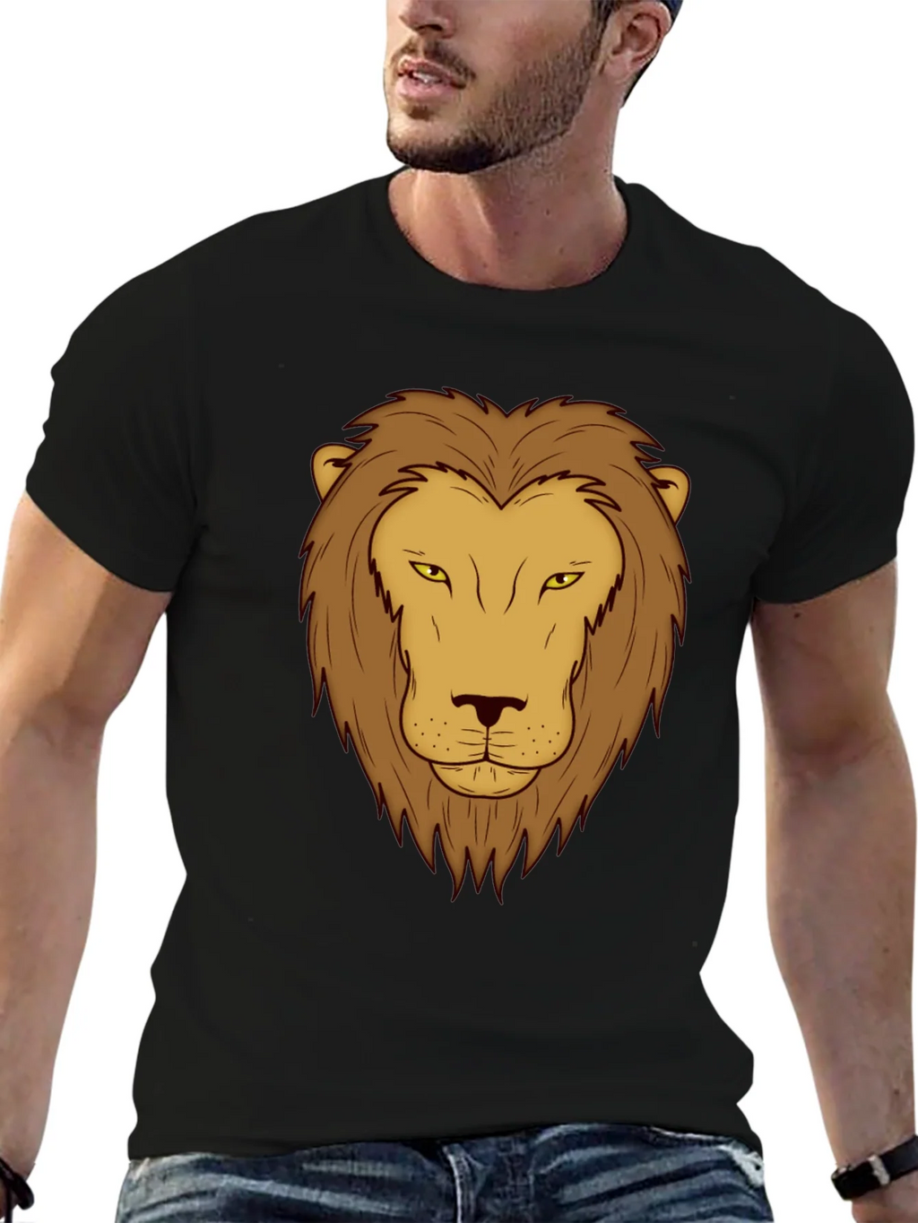 Lion Graphic Print T-Shirt - Black product image 6