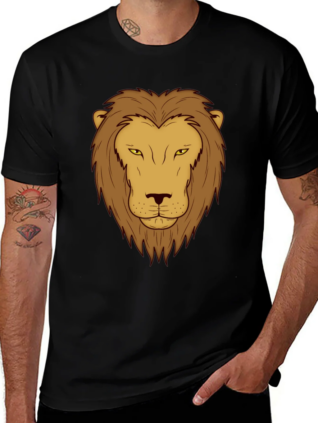 Lion Graphic Print T-Shirt - Black product image 1