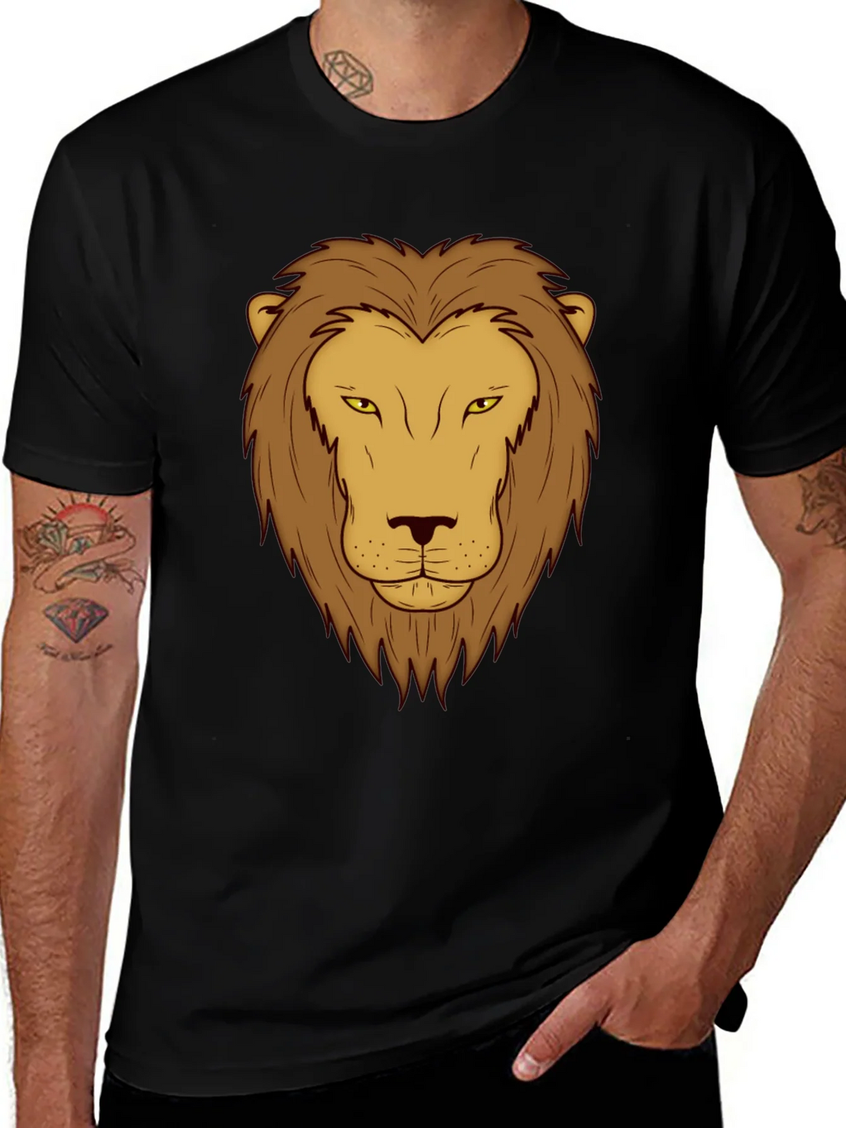 Lion Graphic Print T-Shirt - Black product image 1