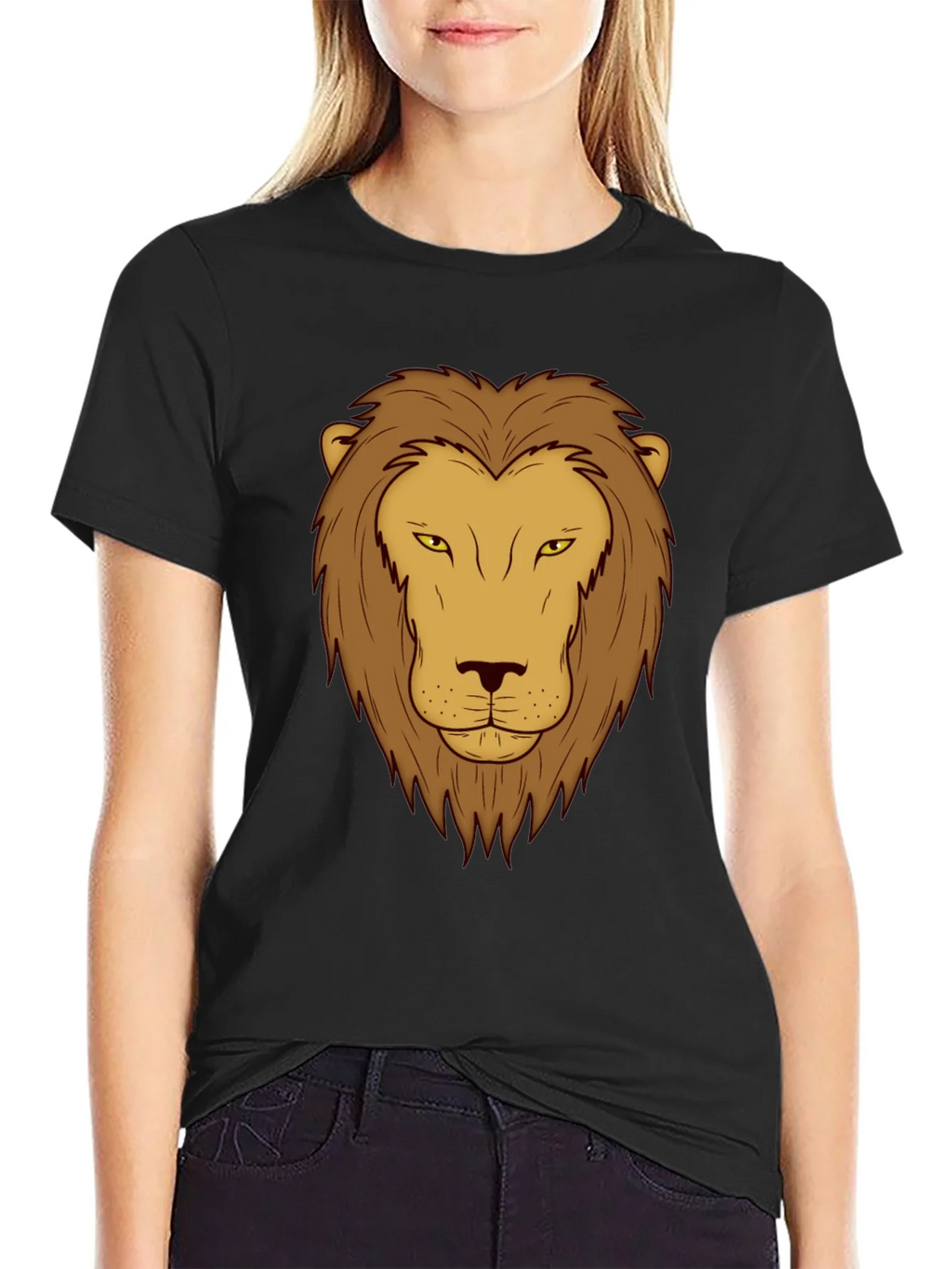 Lion Graphic Print T-Shirt - Black product image 2
