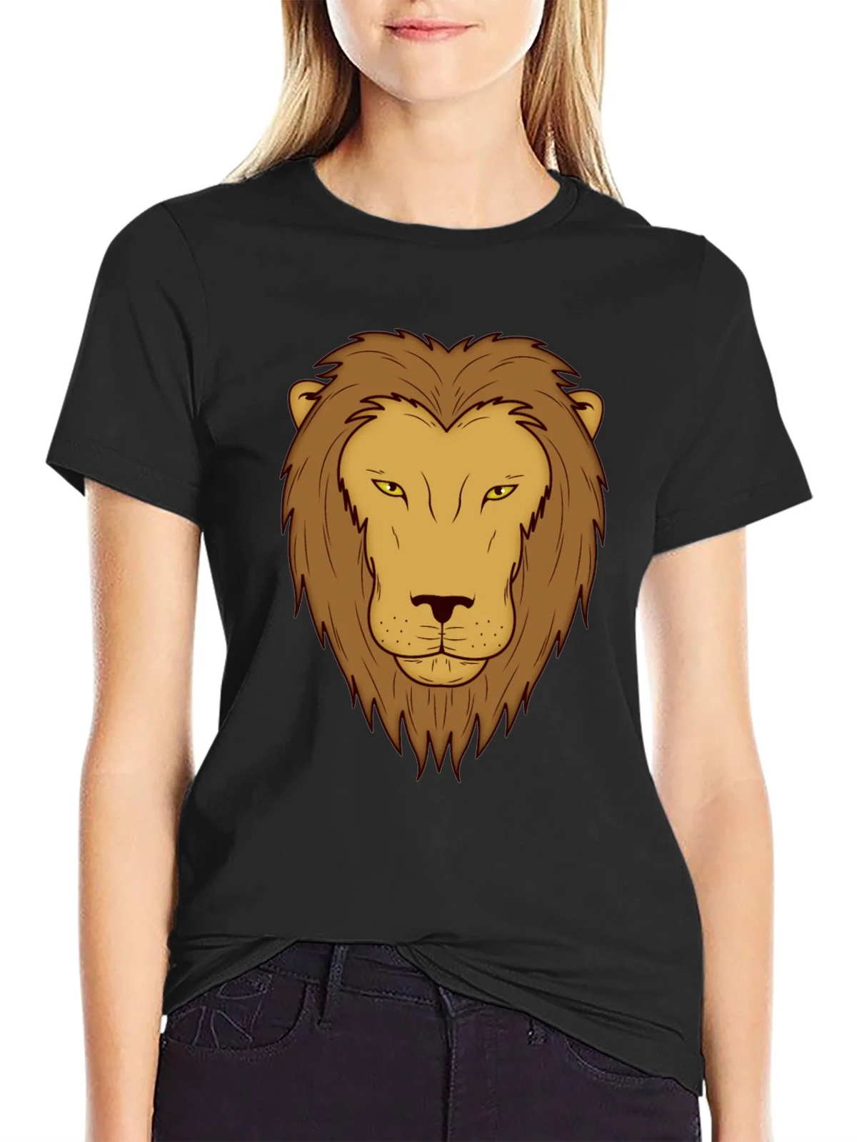 Lion Graphic Print T-Shirt - Black product image 2