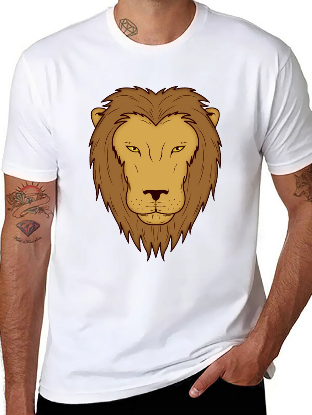 Lion Graphic Print T-Shirt - Black product image 7
