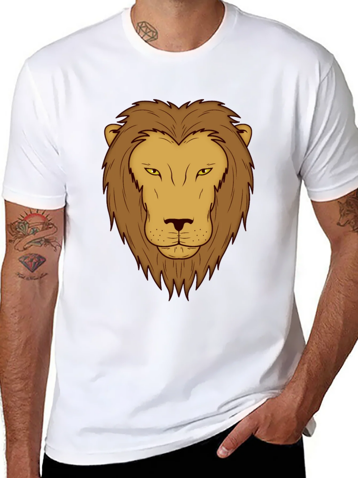 Lion Graphic Print T-Shirt - Black product image 7