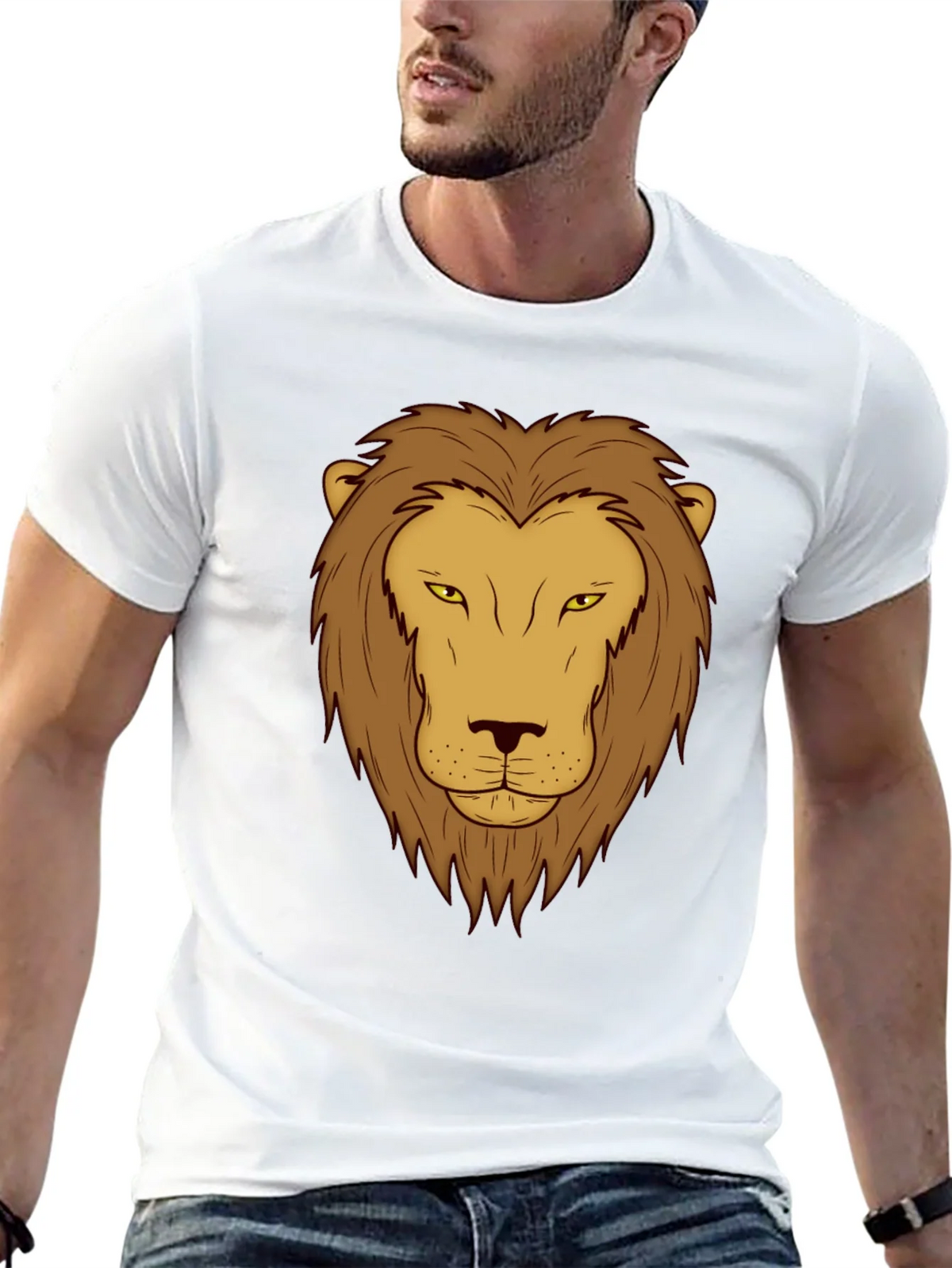 Lion Graphic Print T-Shirt - Black product image 12