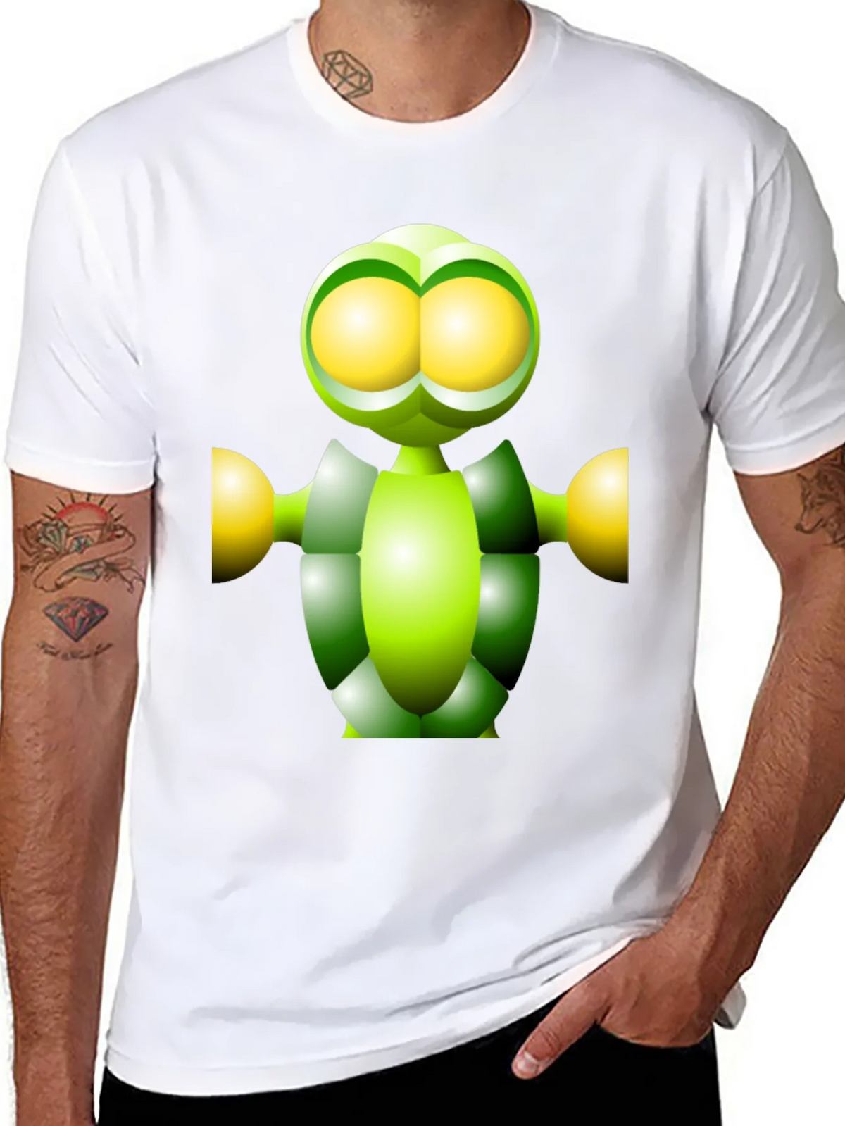 Green Robot Graphic Tee - Funky Modern Design product image 7