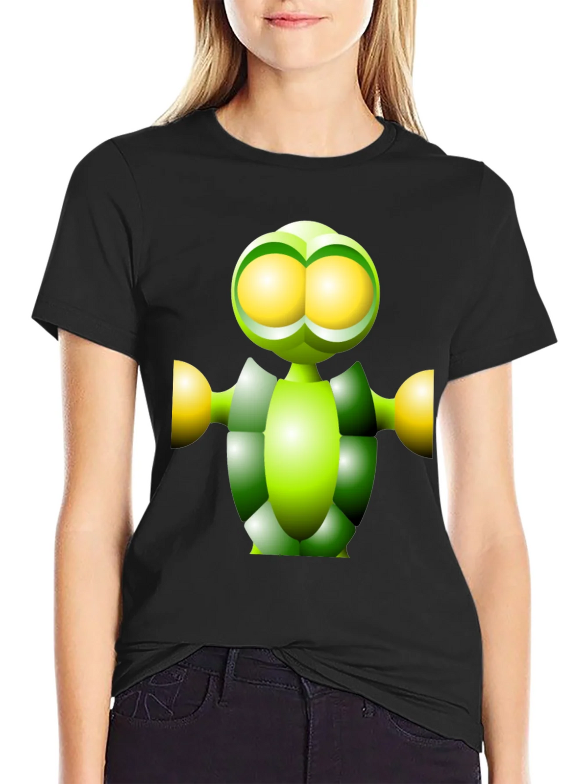 Green Robot Graphic Tee - Funky Modern Design product image 2