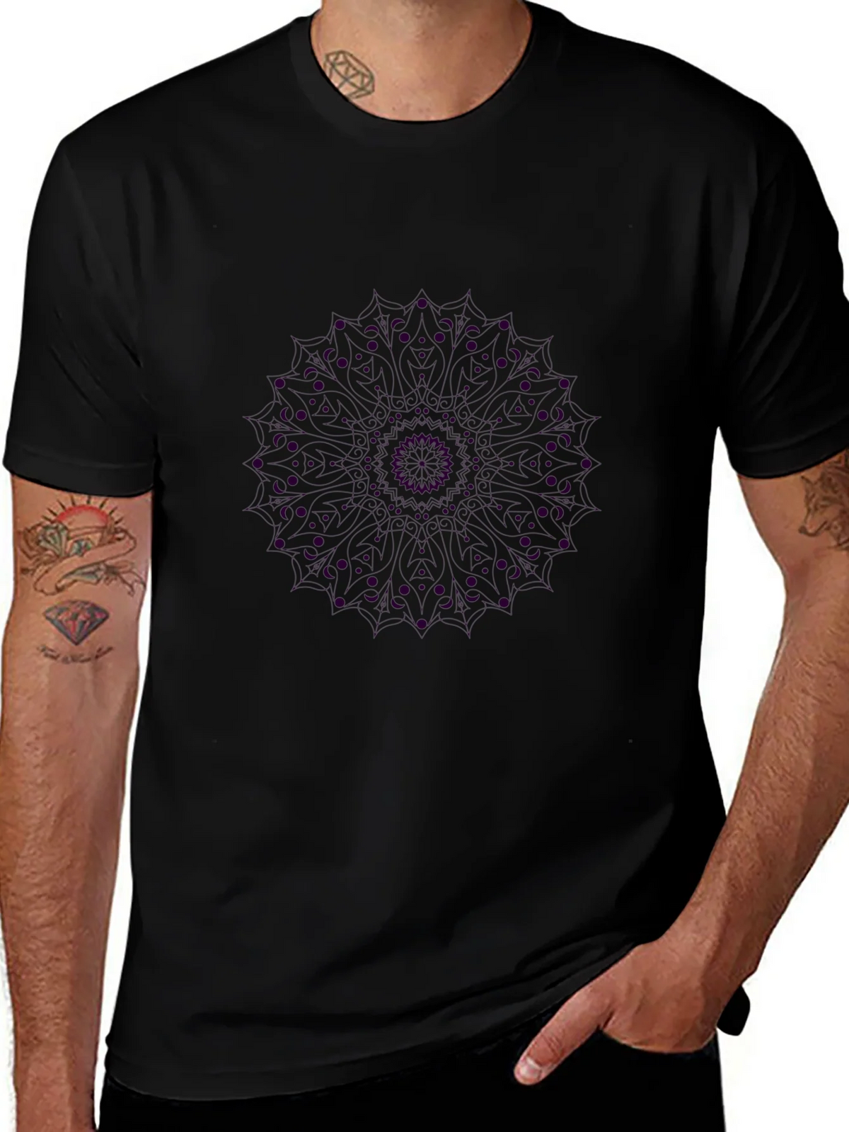 Black Mandala Graphic Tee - Unique Design product image 1