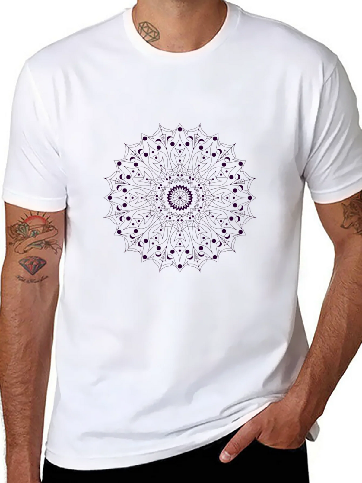 Black Mandala Graphic Tee - Unique Design product image 7