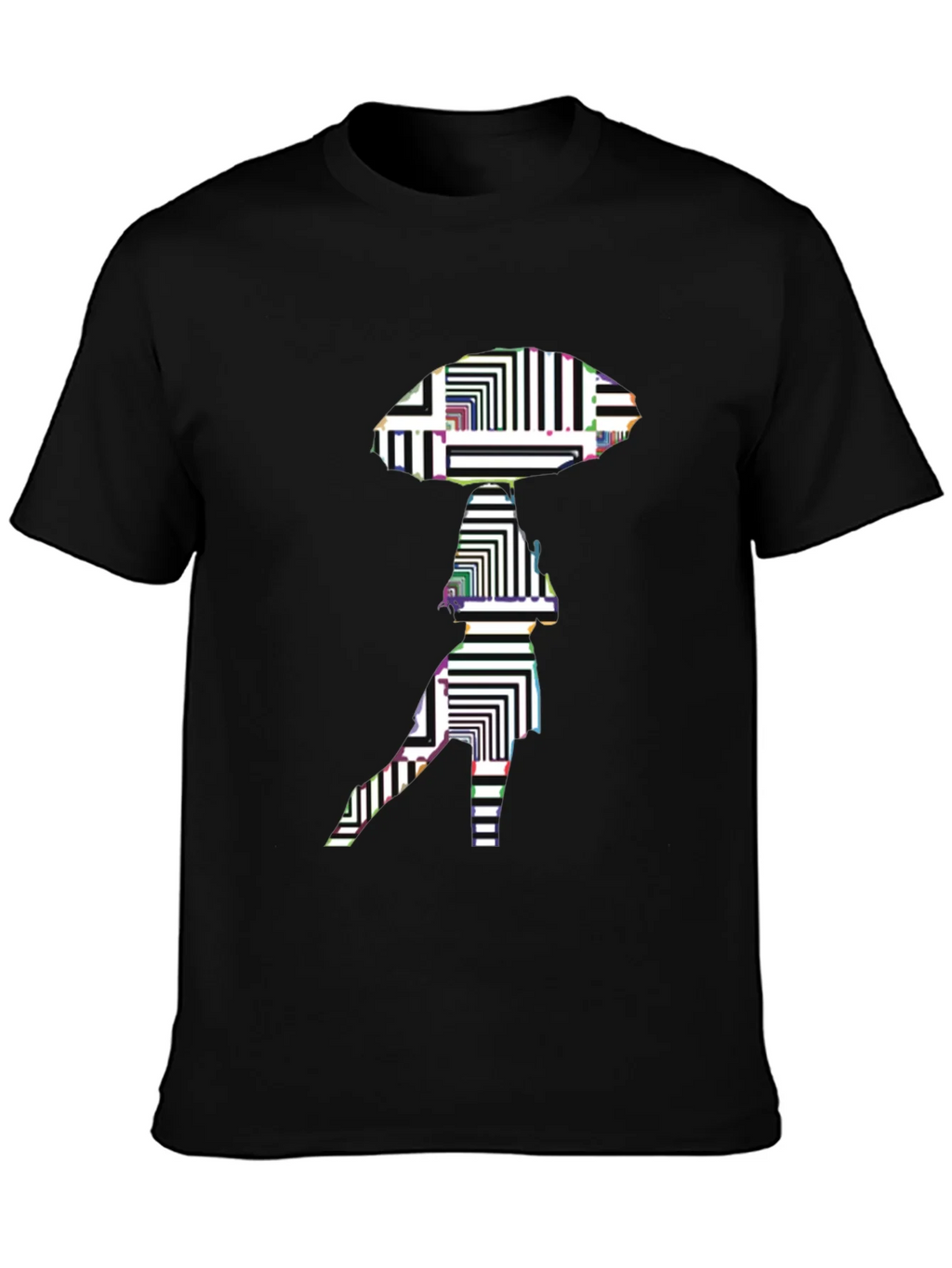 Abstract Alien Graphic Black T-Shirt product image 3