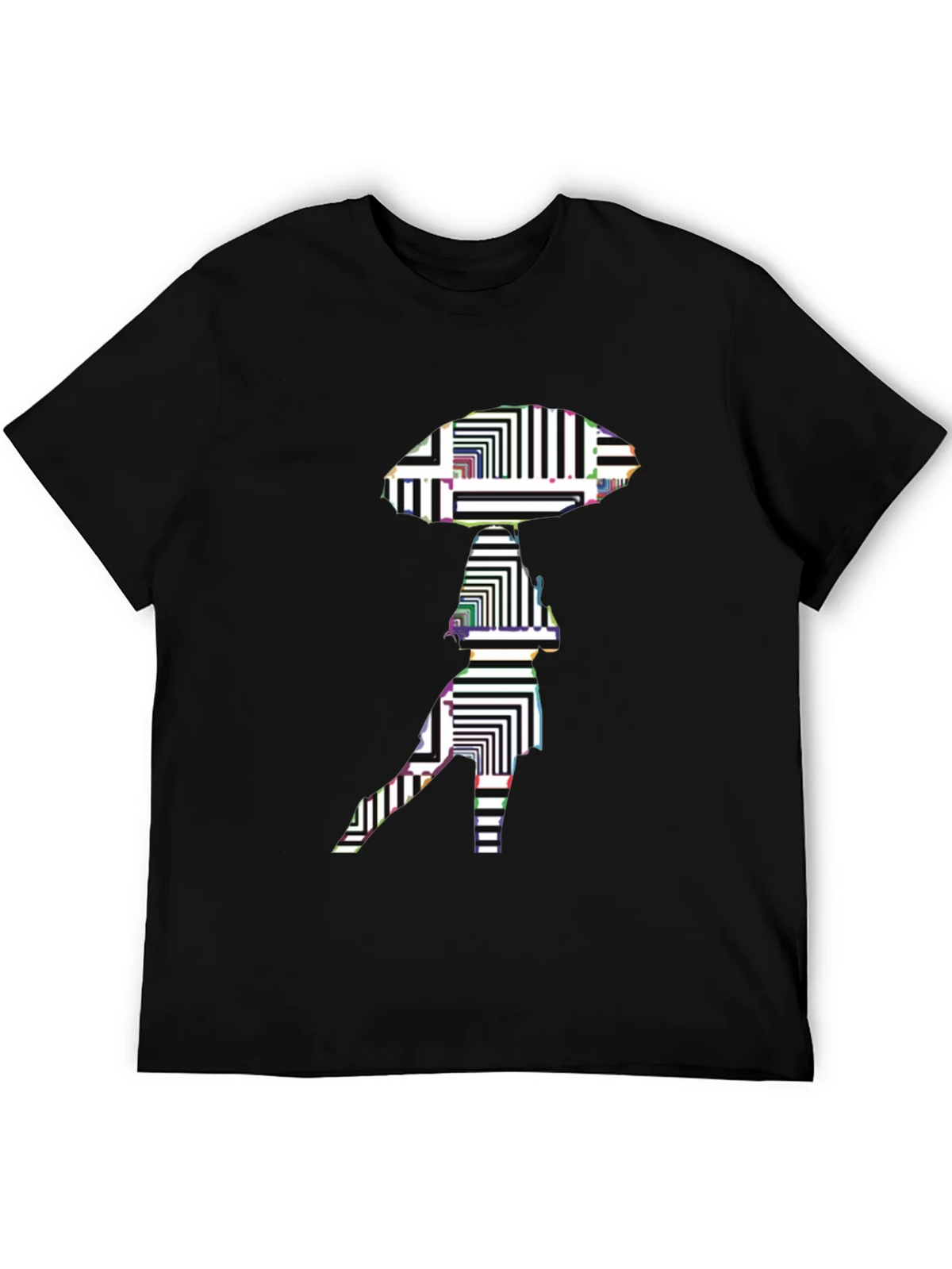 Abstract Alien Graphic Black T-Shirt product image 5
