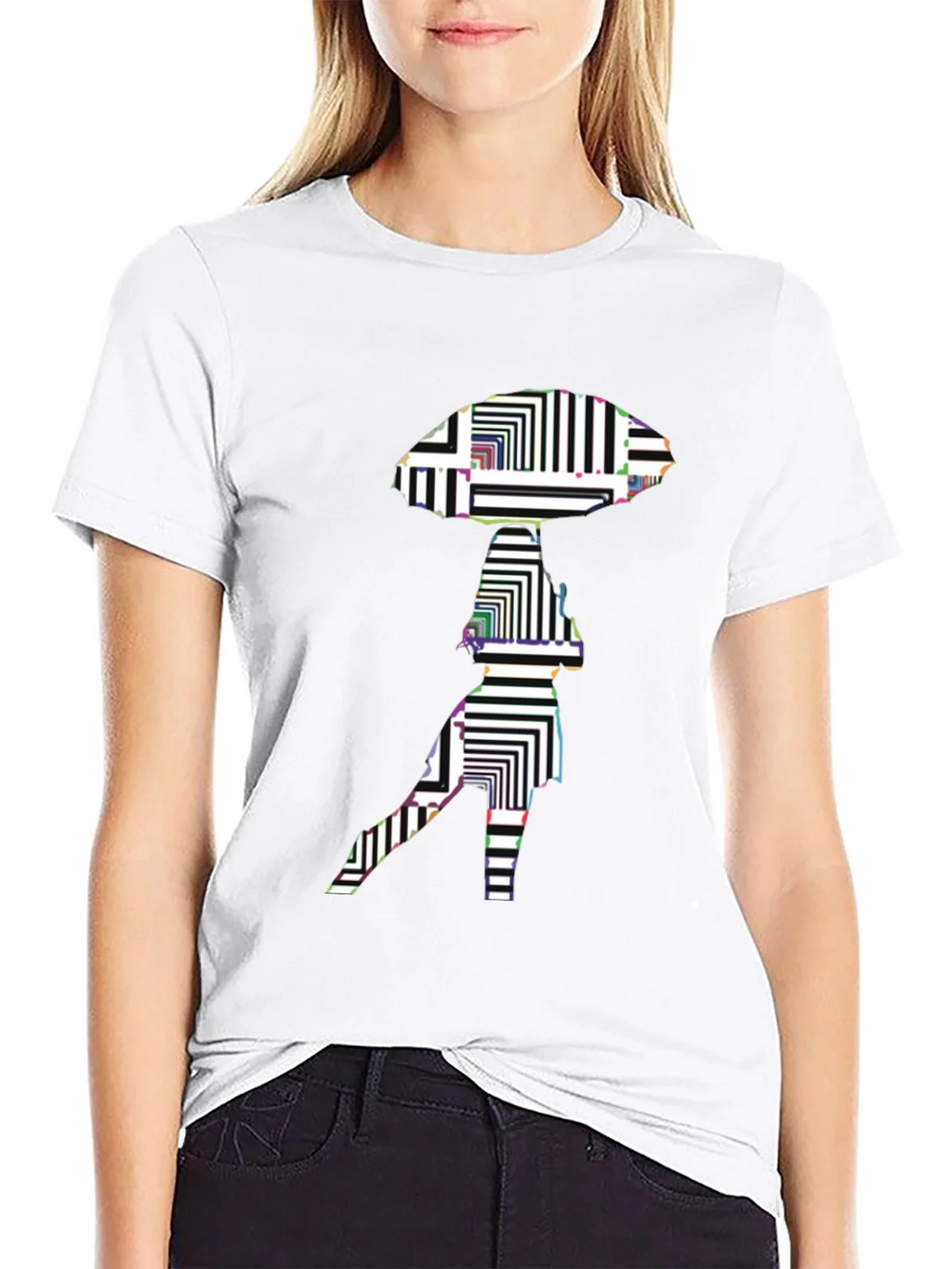 Abstract Alien Graphic Black T-Shirt product image 8