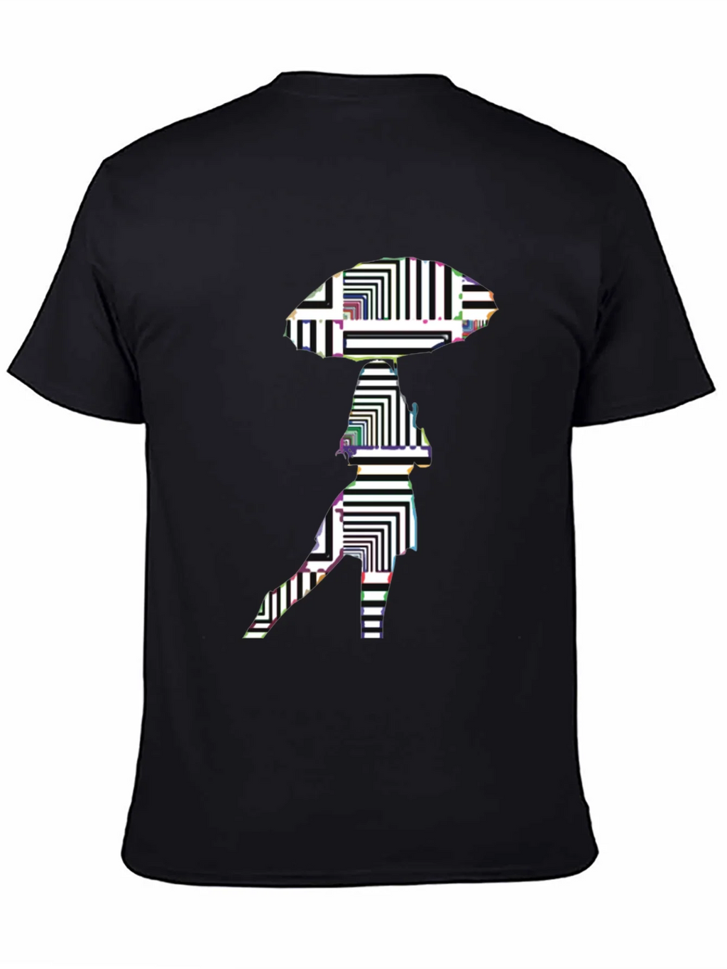 Abstract Alien Graphic Black T-Shirt product image 4