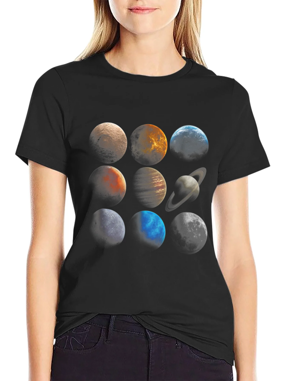 Planetary System Graphic Tee - Unisex Black T-Shirt product image 2