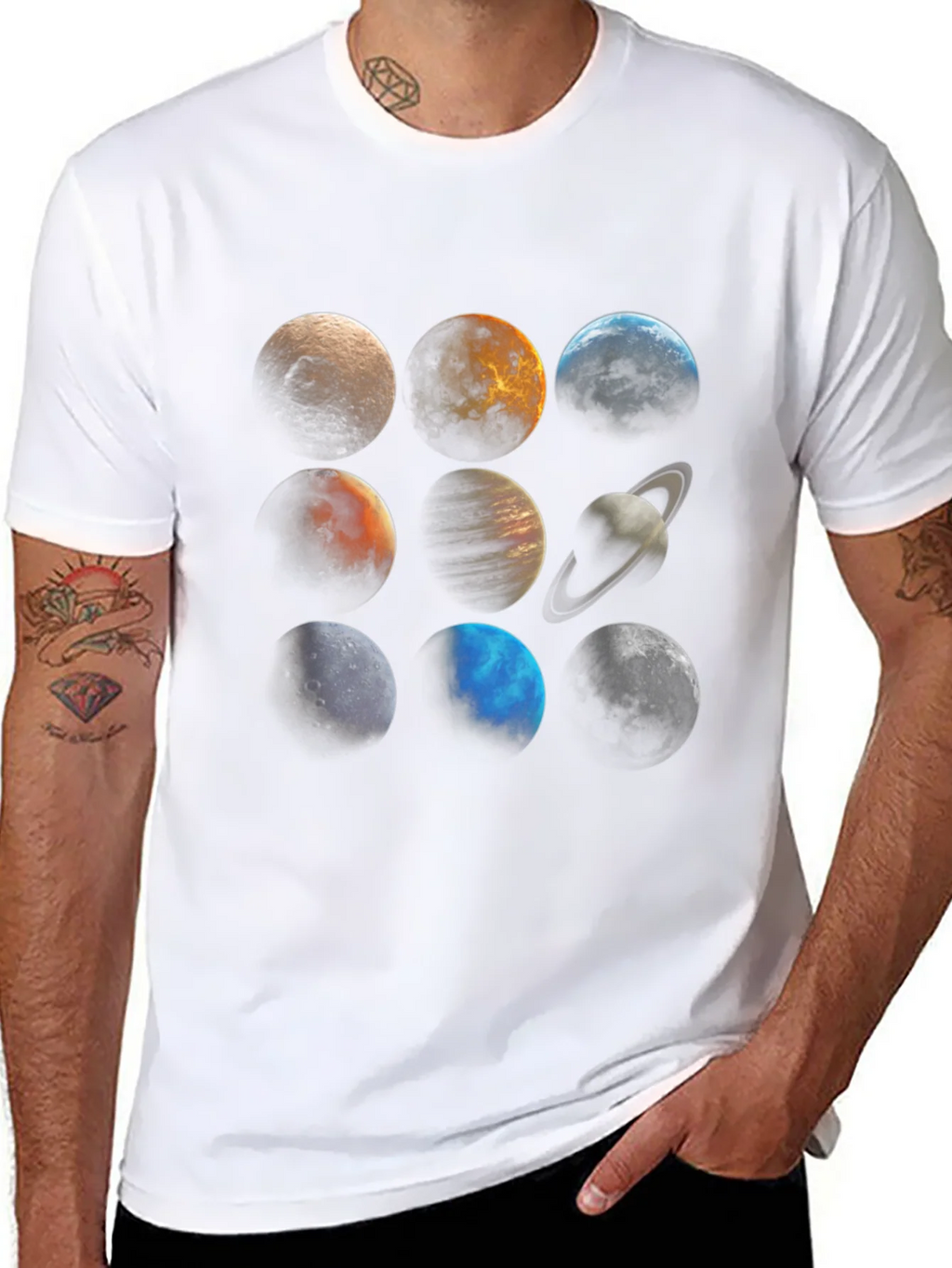 Planetary System Graphic Tee - Unisex Black T-Shirt product image 7