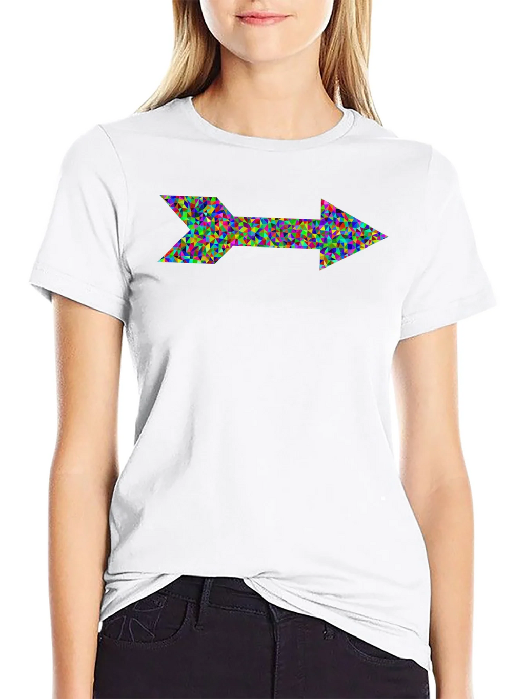 Abstract Arrow Graphic Black T-Shirt product image 8