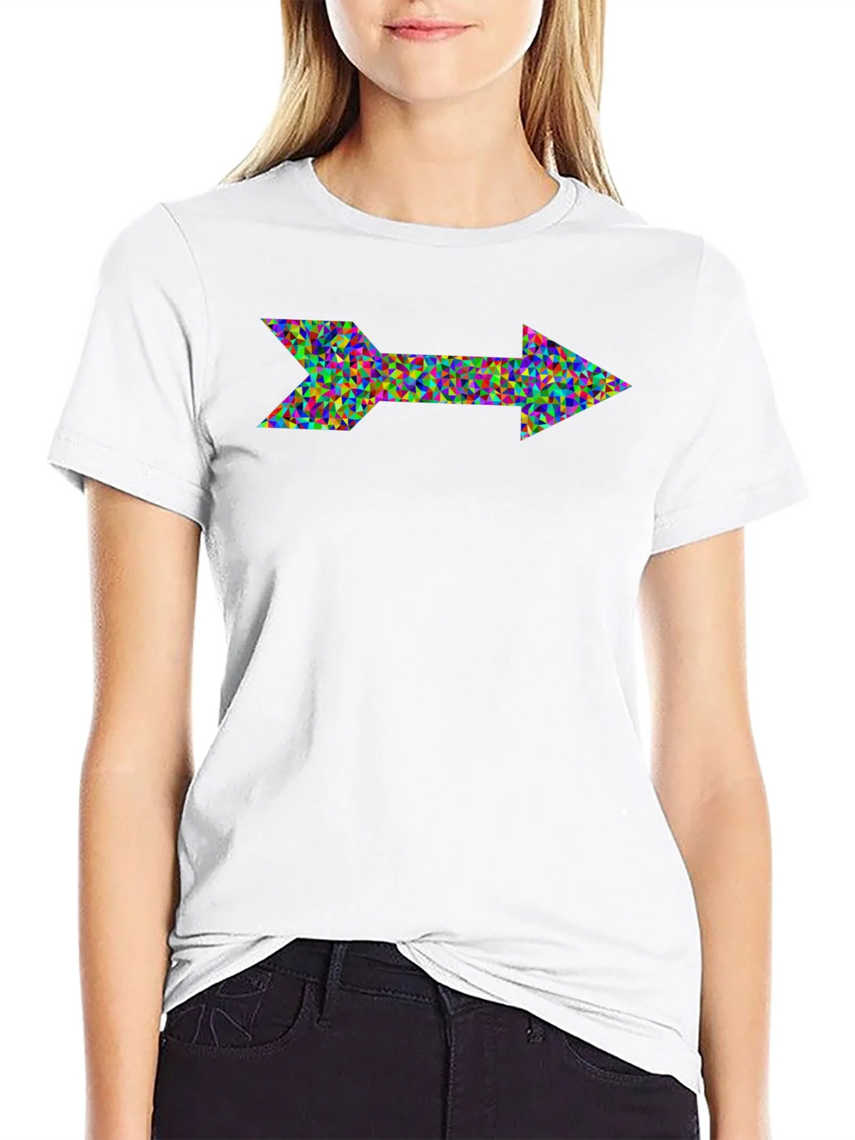 Abstract Arrow Graphic Black T-Shirt product image 8