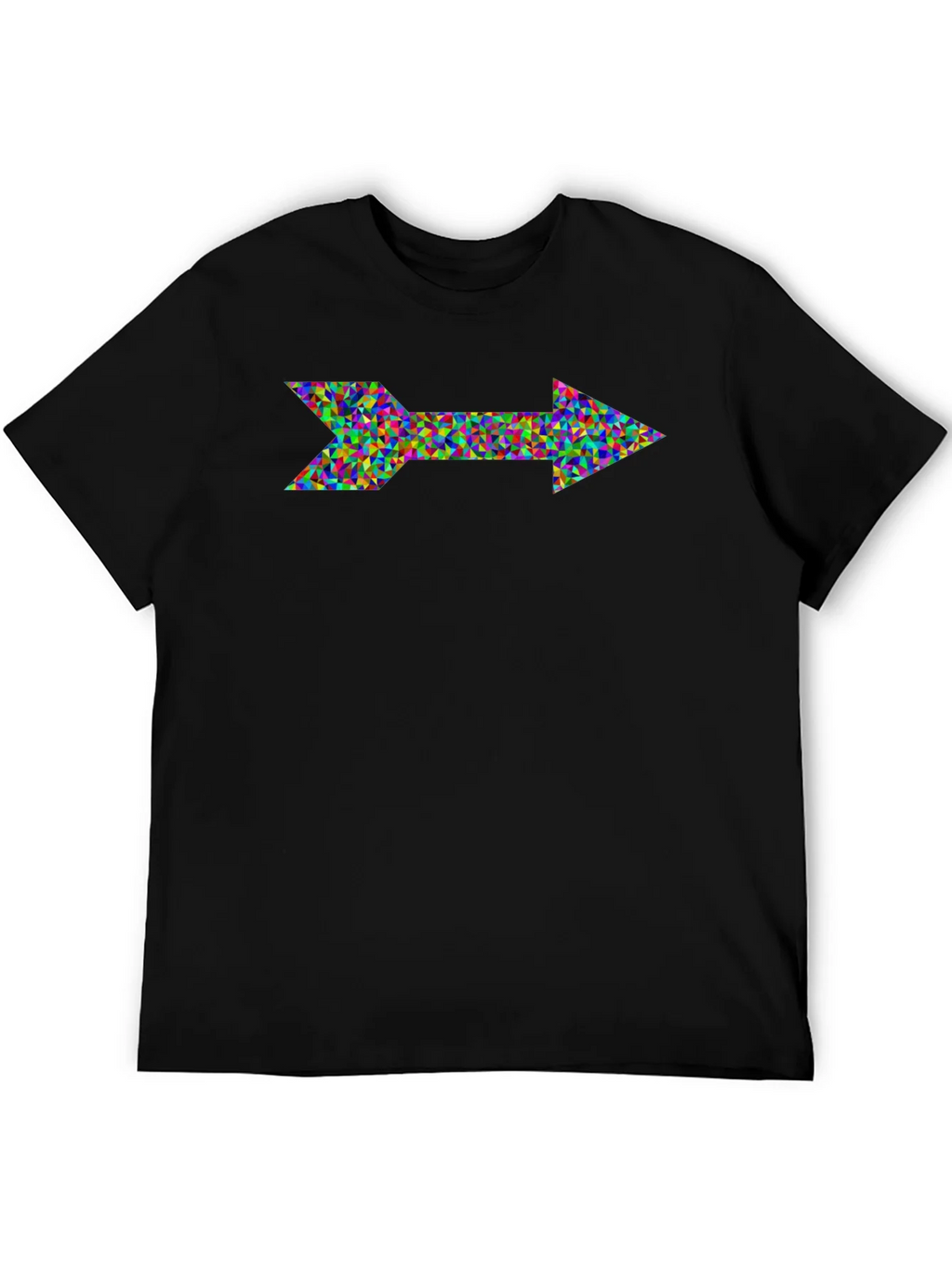Abstract Arrow Graphic Black T-Shirt product image 5