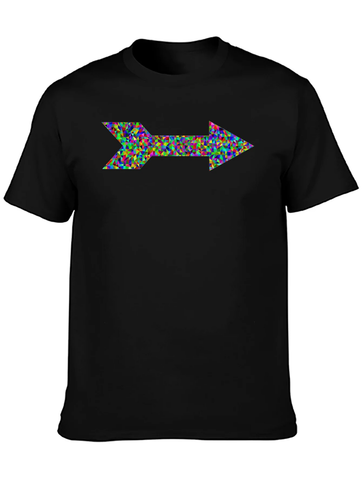 Abstract Arrow Graphic Black T-Shirt product image 3