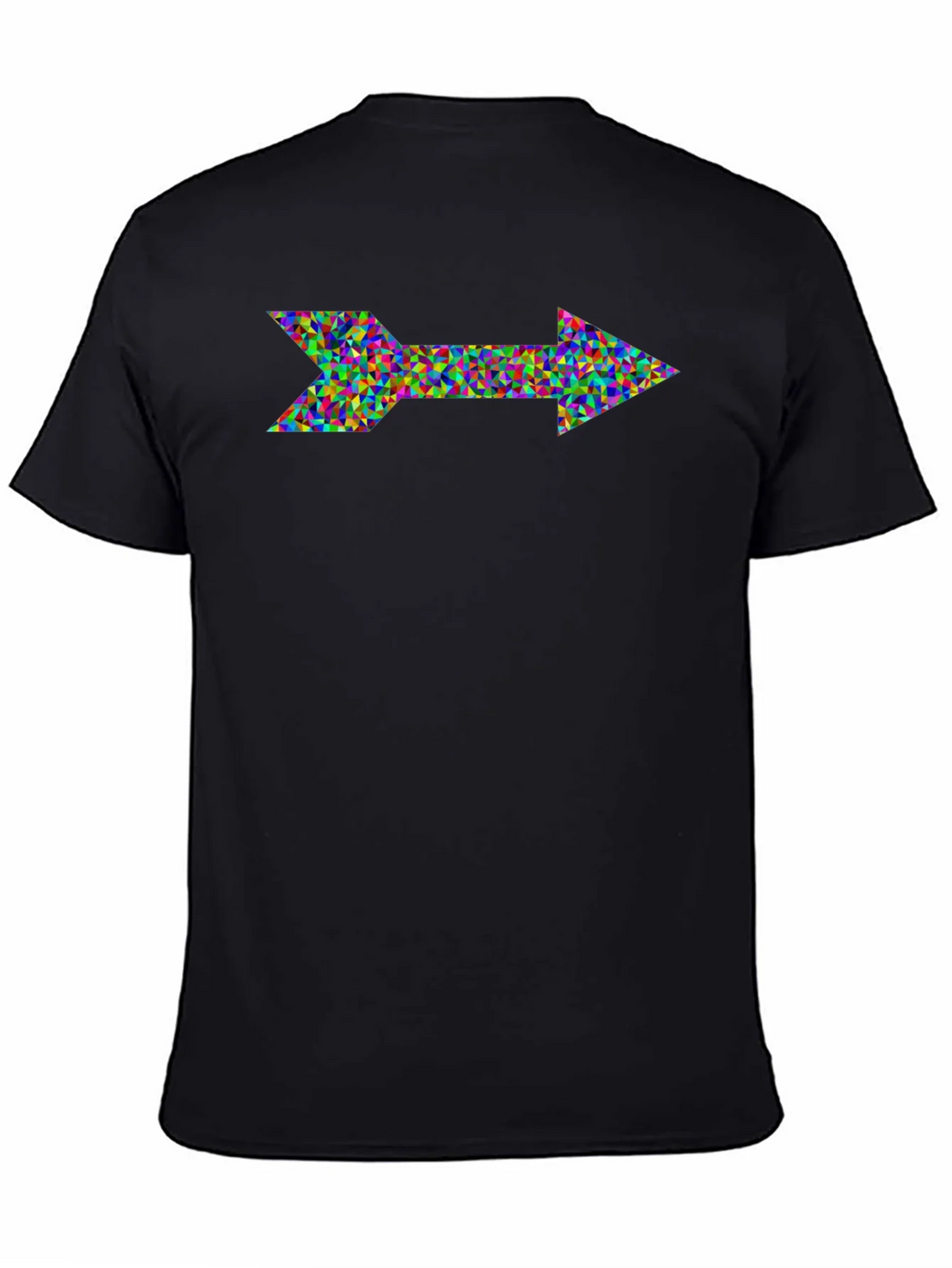 Abstract Arrow Graphic Black T-Shirt product image 4